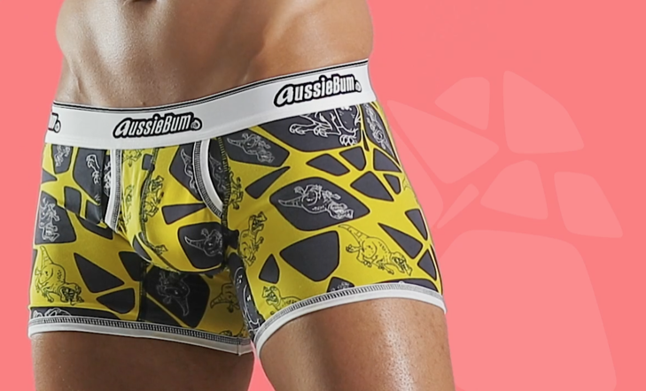 Push Up Boxerky AussieBum Enlarge 2.0 Dino Yellow5 - kópia_729px